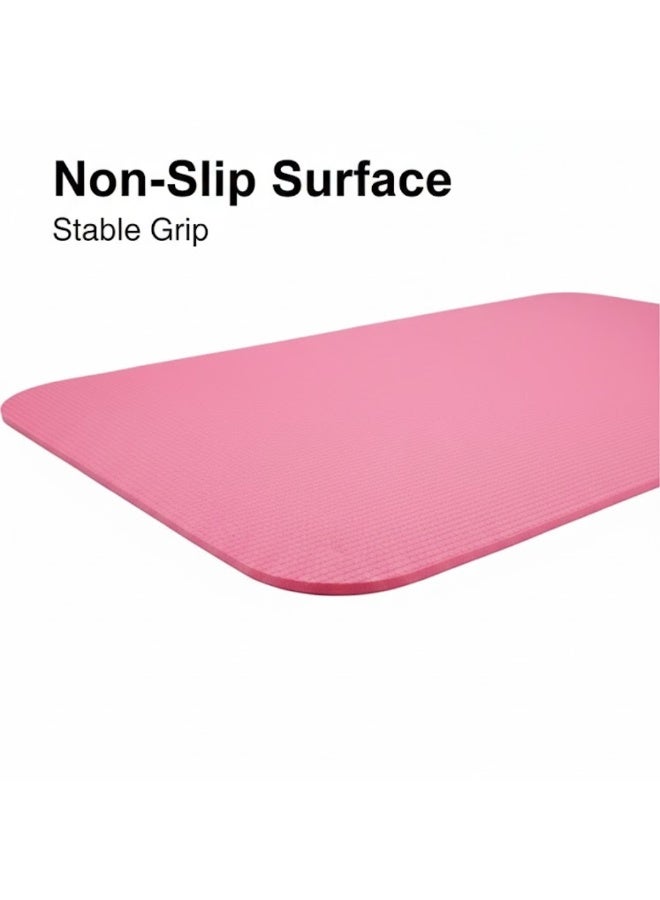 لوكاداه بساط يوغا لصالة الرياضة المنزلية - بساط تمارين مبطن غير قابل للانزلاق وصديق للبيئة مصنوع من مادة TPE مع حزام حمل - مثالي لليوغا والبيلاتس والتدريب البدني، وبساط تمارين وردي لليوغا والتمارين المنزلية - تبطين إضافي لدعم المفاصل (متعدد الألوان) - Image 4